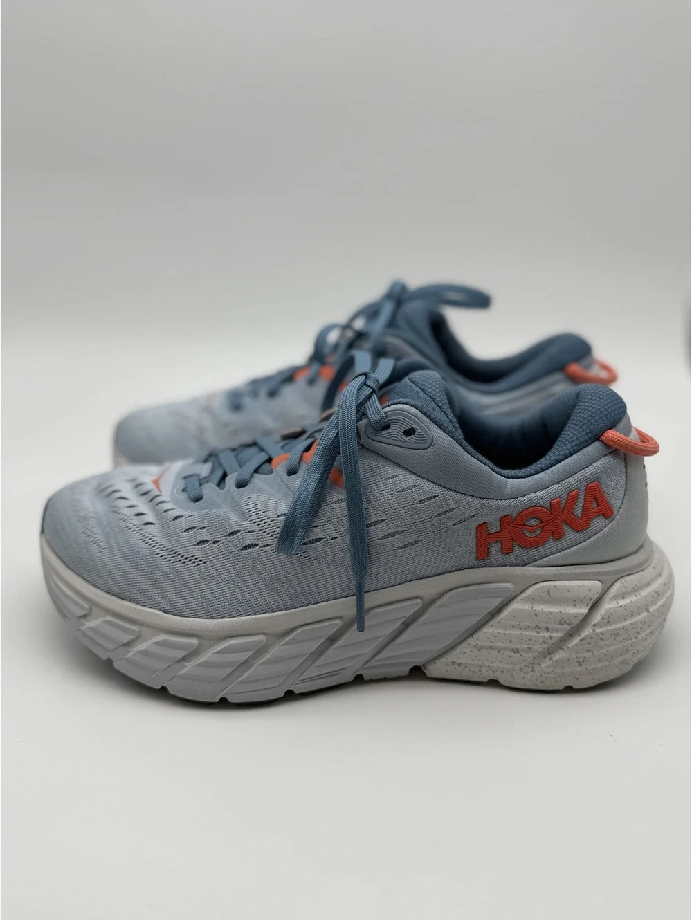 Hoka One One Women's Gaviota 4 Wide Running Shoes Blue Fog - Women's Size 7D